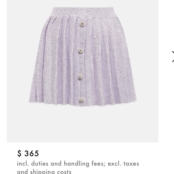 SELF PORTRAIT purple lurex knit skirt - Picture 4 of 17